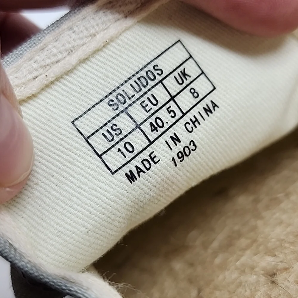 Soludos Embroidered Flamingo Chambray Espadrilles Size 10